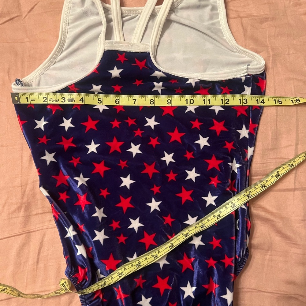Navy Star Print One-Piece Swimsuit - Red & White Stars - Picture 15 of 16